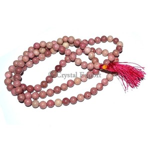 Mala de Oración de Rodocrosita con 108 Cuentas: Mala de Oración al por Mayor con 108 Cuentas - Exportación de Cristales - Product Image 1