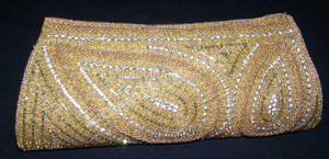 Bolso de mano con cuentas doradas de circón, novedad - Product Image 2