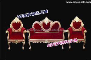 Sillas de perlas de plata para boda, sillas de escenario para recepción de ceremonia de boda, conjunto de Mandap de boda hindú, sillas de decoración Australia - Product Image 6