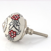 Bouton de meuble en céramique à motif floral |   Poignée de tiroir peinte à la main pour commode, armoire, cuisine, chambre, meubles, décoration intérieure, quincaillerie