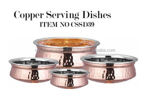 Ensemble de bols de service en laiton martelé vintage, durable et gravé (>10L) pour la vaisselle de restaurant - Product Image 3