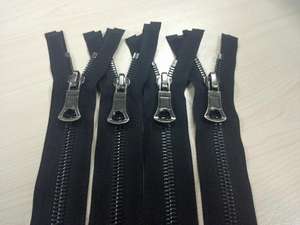 Cremallera de metal de extremo abierto de alta calidad al por mayor con tirador deslizante de alta calidad para chaquetas de hombre - Product Image 2