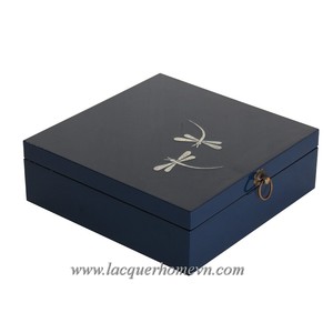 HT3367เวียดนาม MDF กล่องชาเคลือบด้วยเปลือกไข่มังกรบินจากผู้ผลิตฮาไทยแล็กเกอร์โรงงาน - Product Image 1