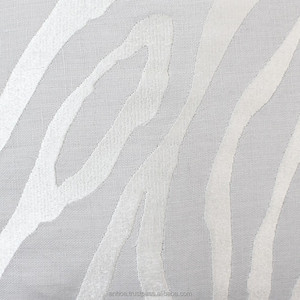 White Linen Decorative Pillow Cover with Tiger <b>Stripes</b> Embroidery Cushion Cases - Product Image 4