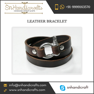 Handmade Magic Dapper <b>Leather</b> <b>Bracelet</b> Broad Size for Men and Women at Amazing Rate - Product Image 1