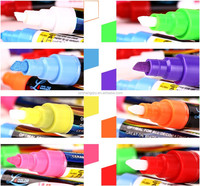 Marqueur liquide néon effaçable à sec/humide de 6mm, 30 couleurs, pour fenêtre, pierre, tableau noir, peinture d'art sur verre
