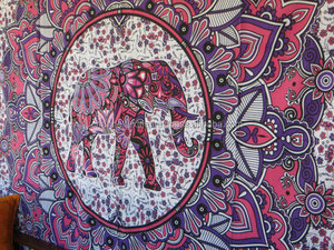 พรมแขวนผนังผนังฮิปปี้โบฮีเมียนอินเดียสำหรับหอพักหรือโยน - Product Image 3