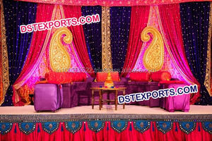 Conjunto de escenario Sangeet DE BODA musulmana, decoraciones de escenario Mehndi de boda, escenario de boda indio, ceremonia de boda, decoración de configuración de escenario, Australia - Product Image 5