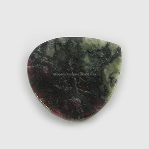 26*27mm Best Quality Natural <b>Ruby</b> Zoisite 5.95 gms Heart Cabochon gemstone IG0426 - Product Image 2