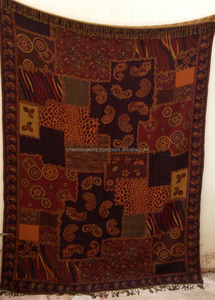 Manta tejida a mano para decoración de playa para mujer, manta de lana hervida de Color Vintage de hermoso diseñador, Floral - Product Image 3