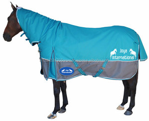 Joya International Manta Impermeable Rosa para Caballo, Estilo Turnout con Cuello Completo y Solapa Grande para Cola, Todas las Estaciones, de 7'0" a 4'9" - Product Image 2