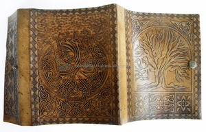 Cuaderno de cuero con diseño de árbol de la vida en relieve vintage hecho a mano al por mayor - Product Image 5