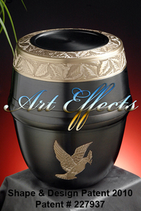 Urna de cremación de latón europeo dorado para cenizas humanas, urnas de cremación grabadas para cenizas humanas, urna para entierro - Product Image 3