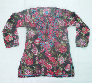 ลัคเนา Chikan ปัก Kurti /Kurta ในอินเดีย - Product Image 1