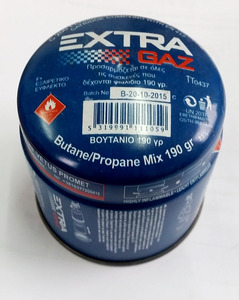 ตลับแก๊สบิวเทนมาซิโดเนีย EXTRA GAZ Household CE 200 ขนาด 190 กรัม - Product Image 1