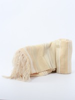 Châle Foulard Marocain en Soie Végétale Fait Main Élégant pour Femme, Été, Uni, Rayé, Beige, Long, à Franges, Tissé à la Main, Qualité Supérieure