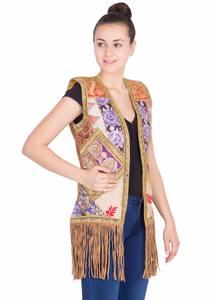 Artisan Crafted Ethnic Banjara Indian Traditional Hand Embroidered <b>Womens</b> Jacket Vest With Deep Cultural Roots - Product Image 3