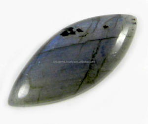 Pierres précieuses authentiques en Labradorite, amples, pour la fabrication de bijoux, 38x16mm, 25.80 carats - Product Image 1