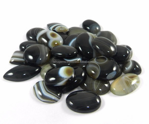 32 PcsสีดำธรรมชาติSardonyx 100กรัมFreeform Cabochon - Product Image 3
