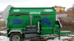 Blender mélangeur d'aliments pour animaux, chariot, benne horizontale, de haute qualité, 6m3, livraison gratuite - Product Image 4