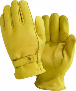 Gants de travail en cuir de qualité supérieure, doublés de polaire, protection hivernale robuste, adhérence durable, isolation, ajustement confortable - Product Image 4