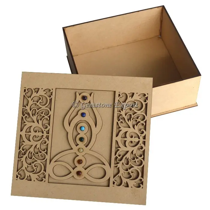 7 Chakra Buddha Geschenk box aus Holz