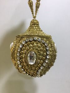 H4295 Ladies Bridal Clutch Evening Metal <b>Handbag</b> Indian Embroidery Designer Online Shopping Purse in India - Product Image 6