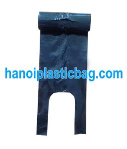 black recycle t-shirt bag on roll wholesale price - Product Image 2