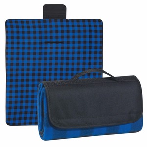 Couverture de pique-nique enroulable-Mesure 52 "X 47", en polaire de polyester avec doublure et support en PE résistant à l'eau - Product Image 5