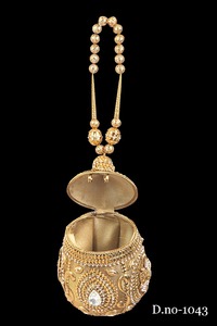 Vivid 1041A Handmade Metal Clutch High Quality Gold <b>Silver</b> Beaded Ladies' Party Stone Work Bridal <b>Wedding</b> Accessory - Product Image 5