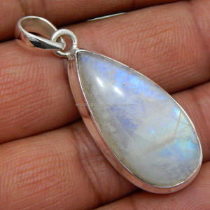 Classic Style Rainbow <b>Moonstone</b> 925 Sterling Silver Pendant Fashion <b>Jewelry</b> for Women - Product Image 1