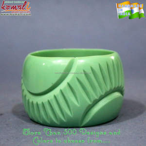 Sun Ray สร้อยข้อมือกำไลแกะสลักแบบกำหนดเอง,เครื่องประดับวินเทจโบราณสีเขียว - Product Image 2