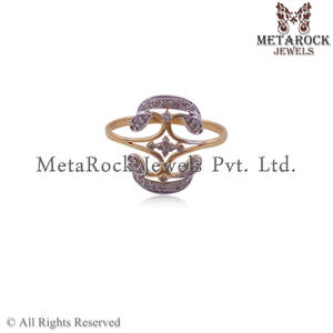 14K ทองปูเพชรออกแบบแหวนคอลเลกชัน - Product Image 2