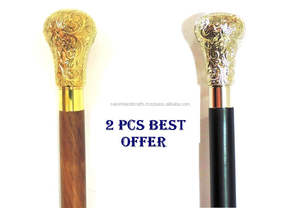 Bastón de madera con mango de latón náutico antiguo, regalo novedoso único de 36 pulgadas para hombres y mujeres, cada uno CHWKS35019 - Product Image 3