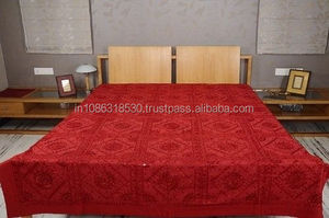 Sábana King Size Hecha a Mano con Bordado de Espejo Antiguo Real, Cubrecama Personalizado con Peso para Decoración del Hogar - Product Image 3