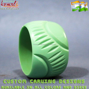 Sunrays กำไลแกะสลักเรซิ่น,Fakelite Bakelite แบบกว้าง - Product Image 4