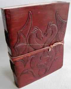 Antique brun rougeâtre A5 cuir Double Dragon sangle fermeture planificateur Style mignon bureau Journal papier couverture fournissant Style mignon - Product Image 2