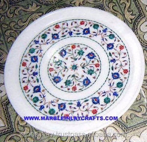 Plaque d'incrustation décorative en marbre - Product Image 1