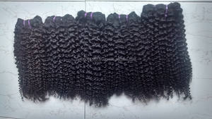 Extensions de trame de cheveux indiens vierges Remy gros et bouclés Produit de cheveux humains de haute qualité - Product Image 3