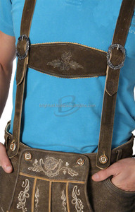 Authentic Mens Bavarian Leather Lederhosen Traditional German <b>Oktoberfest</b> Costume Shorts - Product Image 4