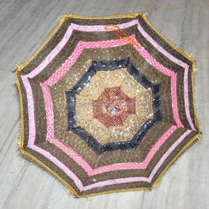 Plus grande variété de parasols de jardin décoratifs brodés à la main multicolores, parasol de plage floral artisanal au meilleur prix - Product Image 3