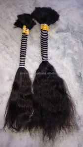 100% Virgin Indian Raw Bulk Human Raw Hair UnExtensions Unprepossessing 20 \ "Wave Hair Mejores tamaños - Product Image 5