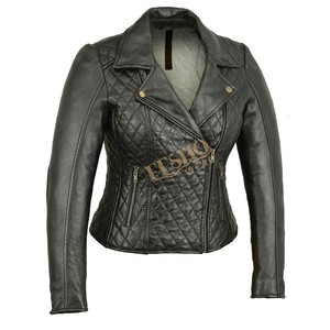Veste d'hiver en cuir pour femmes confortables à bon prix Vêtements d'extérieur chauds et ajustés à la mode OEM ODM Design personnalisé disponible - Product Image 1