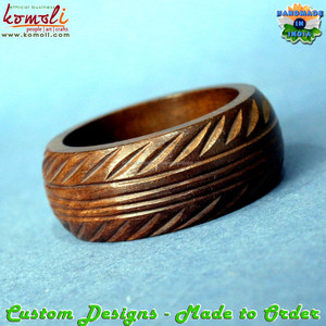 Brazalete de Madera Tallada Ancha, Joyería de Madera Sin Terminar y Terminada - Product Image 2