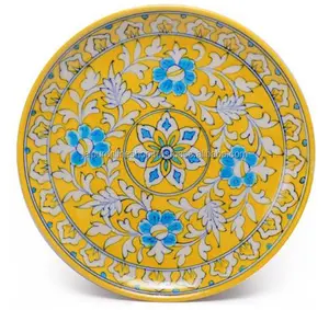 在线购买独家餐具Collection蓝色陶器盘子/板