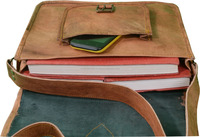 Indien fait à la main en cuir véritable marron ordinateur portable messager sac à bandoulière bureau porte-documents collège sac pour hommes et femmes sac à bandoulière