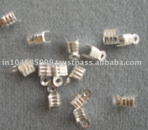 Clips de extremo de plata Extremos de cordón de 3mm para cordones de cuero Extremos de cordón de cuero de plata esterlina-Hallazgos de joyería Tipo Cuentas - Product Image 1
