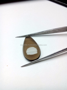 Cabujón de Cuarzo Ahumado en Forma de Pera de 28x17mm, Gema Suelta Natural Semipreciosa de Alta Calidad, Piedra Marrón para Joyería - Product Image 6