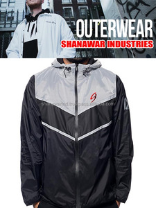 Wholesale Printed Hooded Stand Slim Fit <b>Men's</b> Windbreaker <b>Jackets</b> Custom Made Polyester Lightweight <b>Waterproof</b> Eco-Friendly - Product Image 6