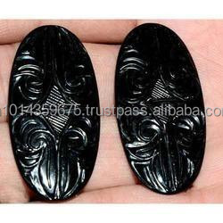 Piedra Natural para tallado de joyería, Gema suelta de ónix negro, decoraciones para joyería - Product Image 5